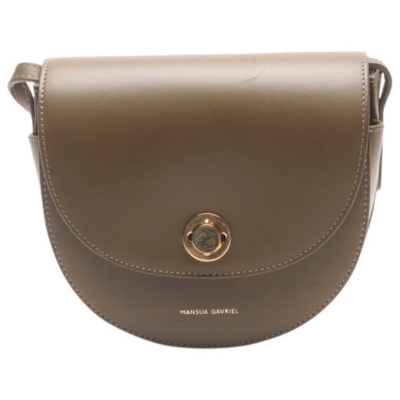 Mansur Gavriel Handbags - Mansur Gavriel Olive Crossbody Saddle Bag